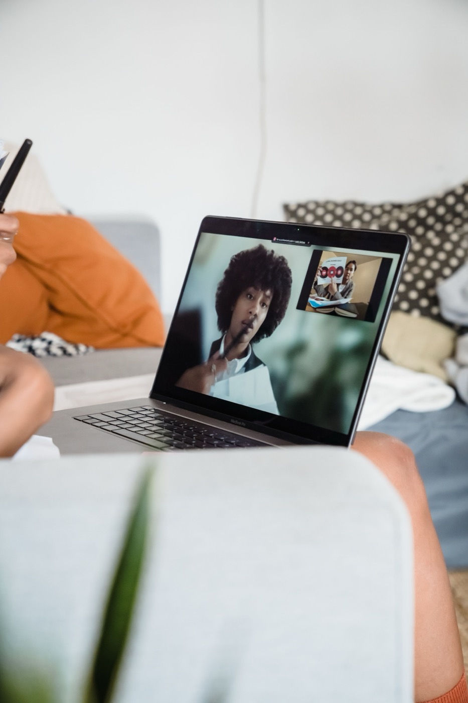 A professional session taking place online
